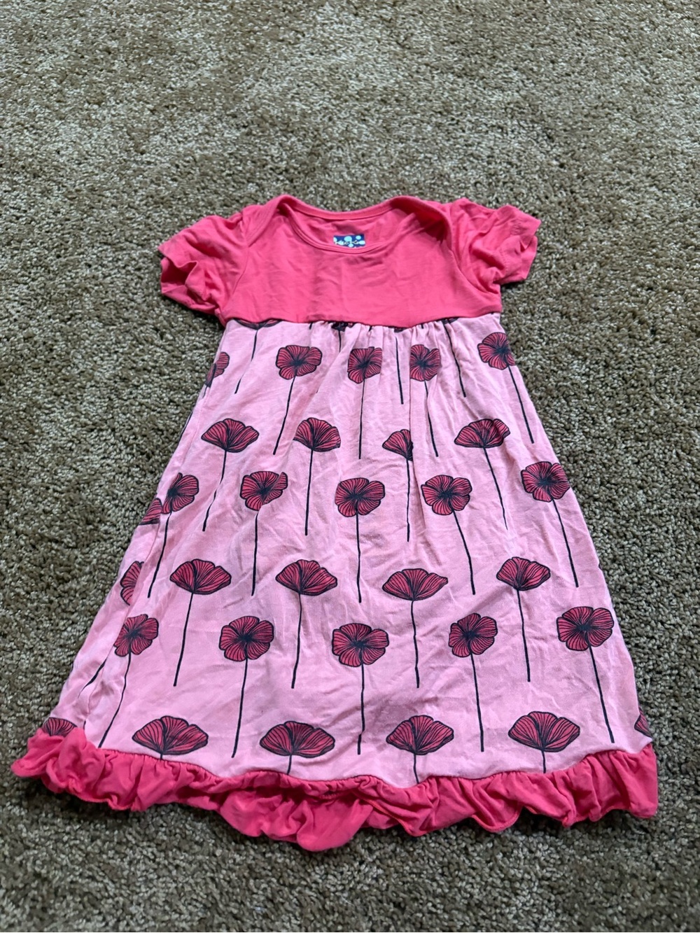 KicKee Pants Floral Bamboo Bodysuit Lined Dress